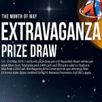 Cosmic Spins in May: Extravaganza Prize Draw